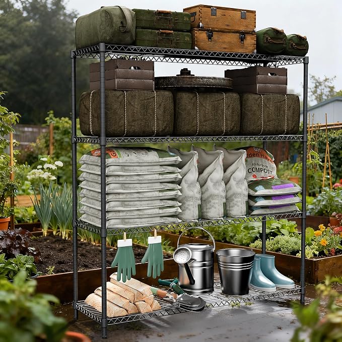 M MZG 2400LBS 47.3" W Stand Shelf Wire Rust-Proof Outdoor Storage Shelving - Image 2