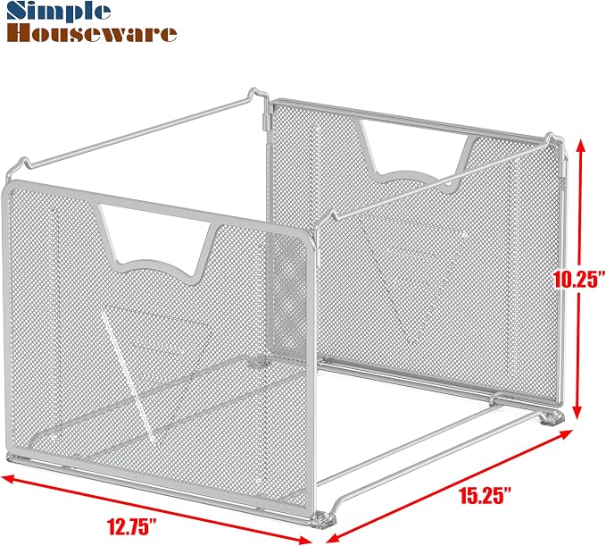 Simple Houseware Mesh Hanging File Folder Organizer - Image 3