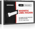 25pcs Magnetic Tool Box Labels 1x2 inches | C Channel Magnetic Label Holders by MINOMAG