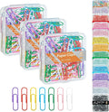NEEWAY Small Paper Clips, 1.1 Inch Vinly Coated Colored Paperclips, 3 Pack of by NEEWAY