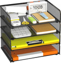 YINGHUA 4-Pack Metal Mesh Stackable Paper Letter Trays Organizer by YINGHUA