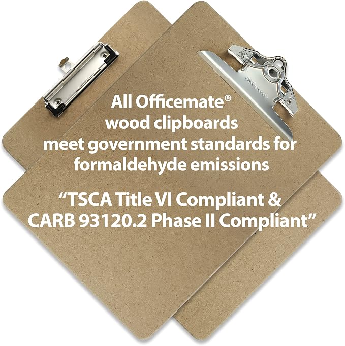 Officemate Recycled Legal Size Wood Clipboard, Low Profile Clip - Image 6