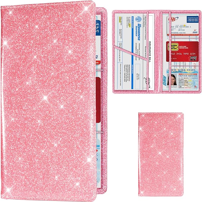 TOURSUIT Car Registration and Insurance Card Holder, Vehicle License Document by TOURSUIT