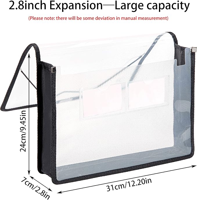 FANWU 6 Pack Plastic Expanding File Wallet Document Organizer - Image 2