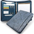 Embossed Faux Leather Zippered Padfolio by FORTAVEM