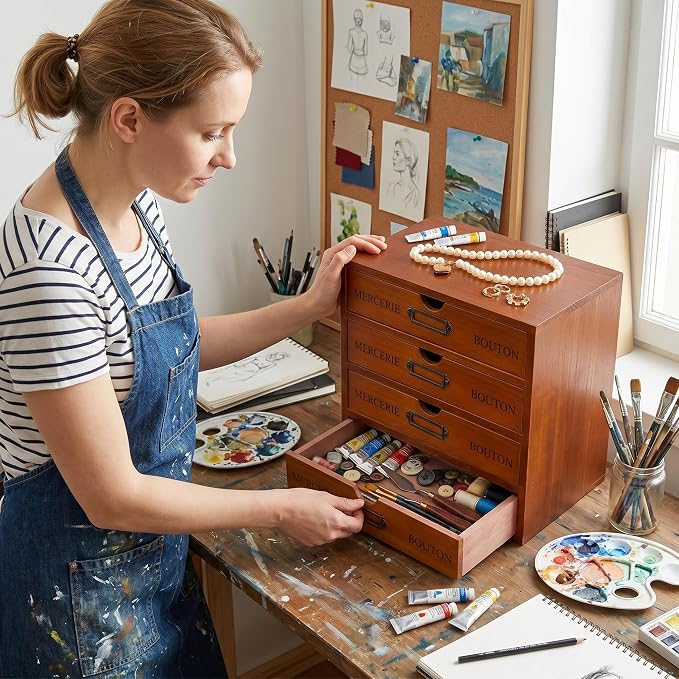 Wesiti Wooden Desk Organizer - Image 2