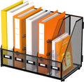 DALTACK 5 Vertical Compartments Magazine File Holder, Binder Organizer by DALTACK
