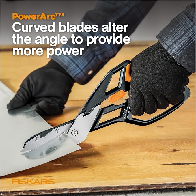 FISKARS PowerArc Easy Action Aluminum Tin Snips - Image 3