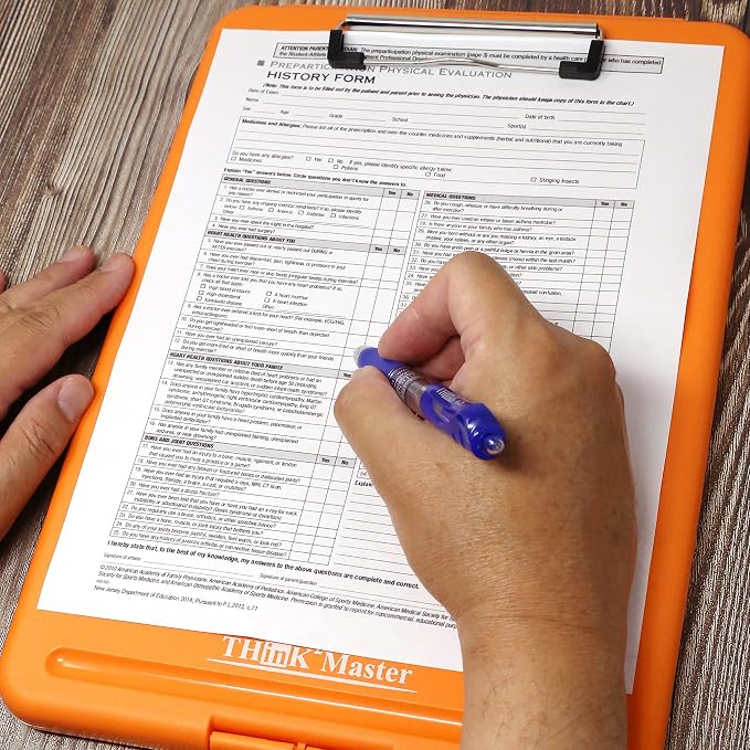 Think2Master Orange Plastic Storage Clipboard. | 25% Heavier & 25% Sturdier| - Image 6