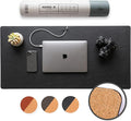 Nordik Cork Leather Desk Mat Cable Organizer Premium Extended Mouse Mat by NordikByDesign