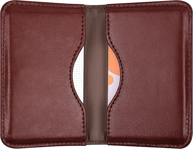 Wisdompro Business Card Holder, 2-Sided PU Leather Folio Name Card Holder by Wisdompro