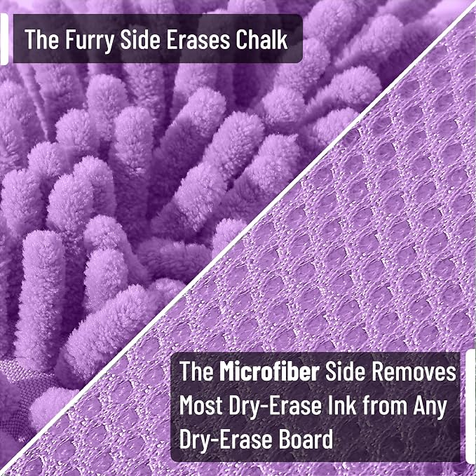 Mr. Pen- Magnetic Microfiber Shag Whiteboard Erasers, 4 Pack | Dual Surface - Image 3