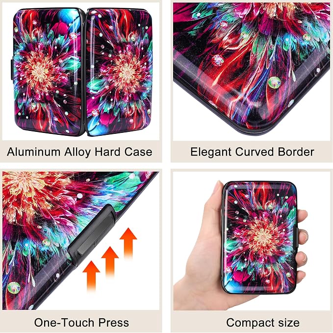 ELFISH Mini RFID Aluminum Wallet Credit Cards Holder Business Card Case Metal - Image 3