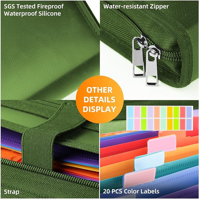 JUNDUN Accordion File Organizer - Image 3