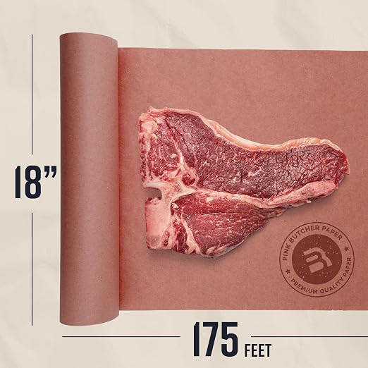 Bryco Goods Pink Butcher Paper Rolls, Smoking Meat - Image 4