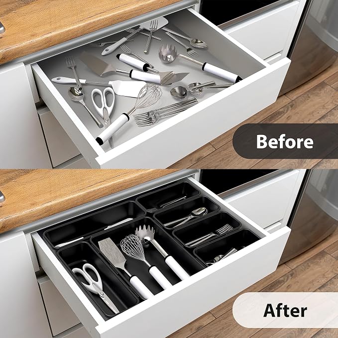 Simple Houseware Interlocking Desk Drawer Bins Organizer, 10 Packs - Image 8