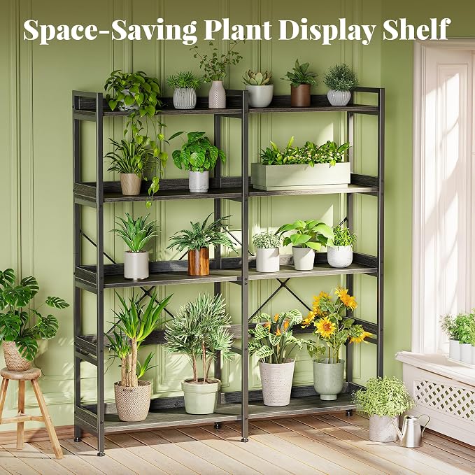 Huuger 5 Tier Bookshelf, Display Bookshelf - Image 6