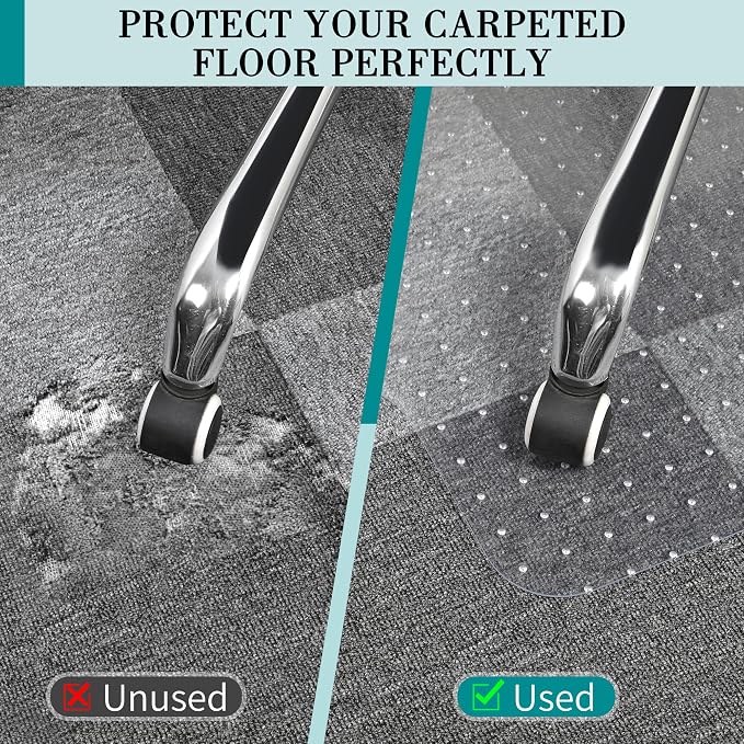 BesWin Office Chair Mat for Carpets, Heavy Duty Computer Desk Floor Mat for - Image 2