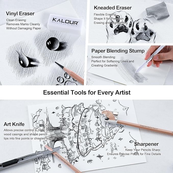 KALOUR 29 Pro Sketching Drawing Pencils Set - Image 7