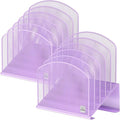 Delifox Inclined Desk File Organizer, Vertical File Folder Holder Stand Metal by Delifox