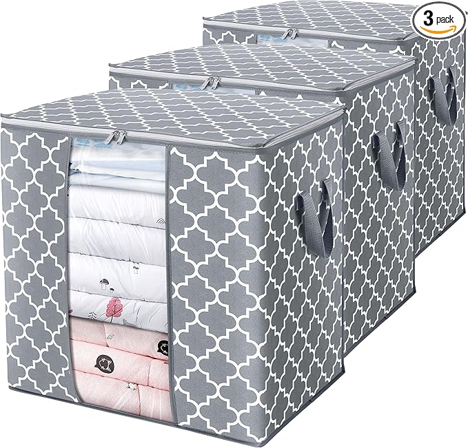 WISELIFE Storage Bags Large Blanket Clothes Organization and Storage Containers by WiseLife