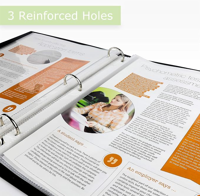 Office Werks Archival-Quality Document Protectors | Reinforced Clear Sheet - Image 5