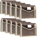 10 Pieces Plastic File Folders Envelope Expanding File Wallet Organizer by Epakh