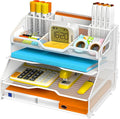 4 Tier Desk Orgnizers and Accessories, Metal Magazine File Holder by Unknown