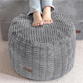 HIGOGOGO Pouf Ottoman Stuffed Round Modern Foam Filled Foot Rest Poufs by HIGOGOGO