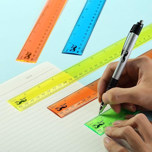 Mr. Pen- Plastic Rulers, 12 Inch, 6 Pack, Durable Transparent Rulers - Image 7