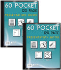 Better Office Products 60 Pocket Bound Black Presentation Book, by BetterOfficeProducts