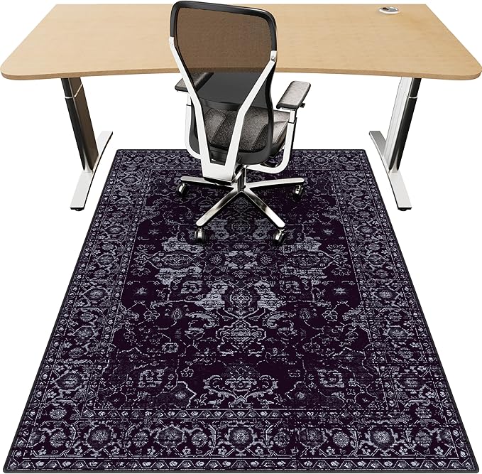 Office Chair Mat for Hardwood Floor, Anti-Slip Under Desk Mat Rug for Rolling by Unknown