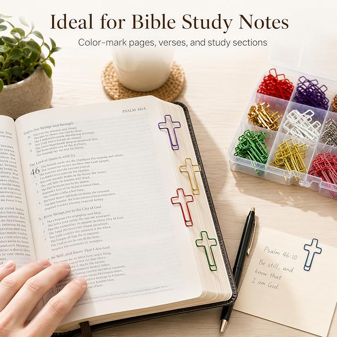 240 Pcs Cross Paper Clips, 1.34 x 0.8 Inch Multicolor Metal Bookmark Clips - Image 4