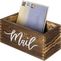 MyGift Mail Holder Storage Organizer Box Rustic Brown Wood by MyGiftHome