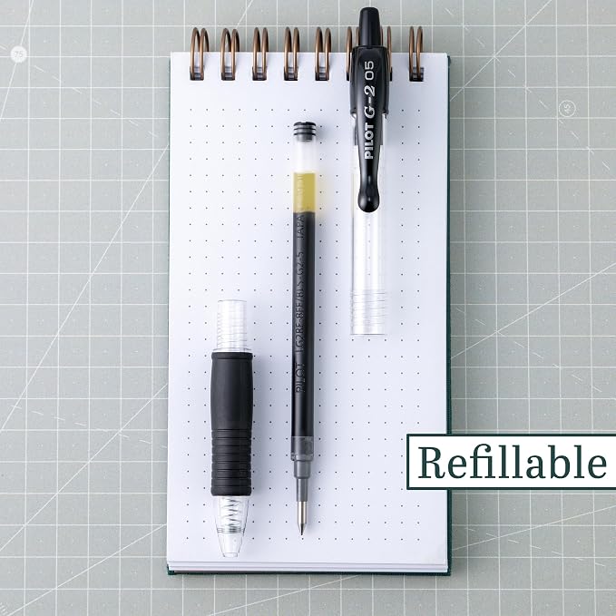 PILOT G2 Premium Gel Roller Pens, Extra Fine Point 0.5 mm, Gel Pens Black Ink - Image 3