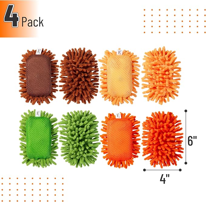 Mr. Pen- Magnetic Microfiber Shag Whiteboard Erasers, 4 Pack | Dual Surface - Image 2