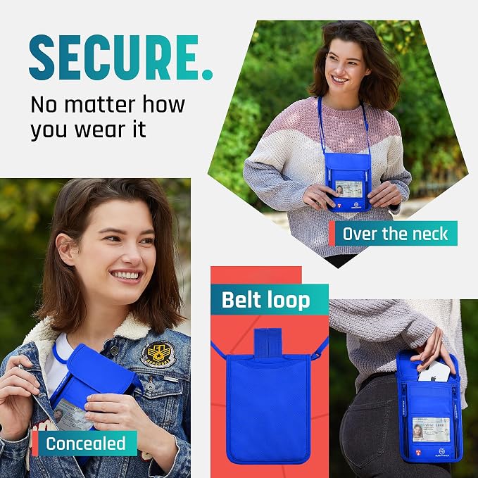 Neck Wallet, Travel Pouch For Passport Holder And Documents, Travel Neck Wallet - Image 4