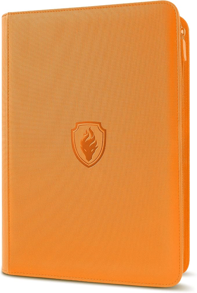 Premium Zip Card Binder, Fabmaker 9 Pocket Trading Card Binder, PU Cover Zipper by Fabmaker