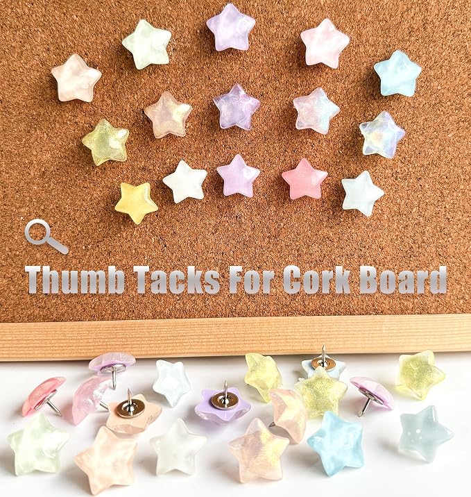 Thumb Tacks for Walls, Decorative Push Pins and Tacks for Bulletin Board - Image 3