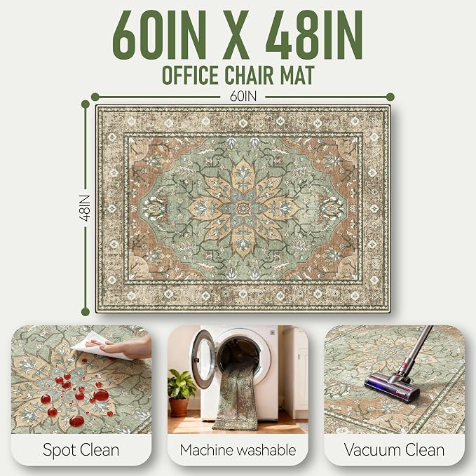 48"x60" Office Chair Mat for Hardwood, Under Desk Chair Mat for Home Office - Image 5