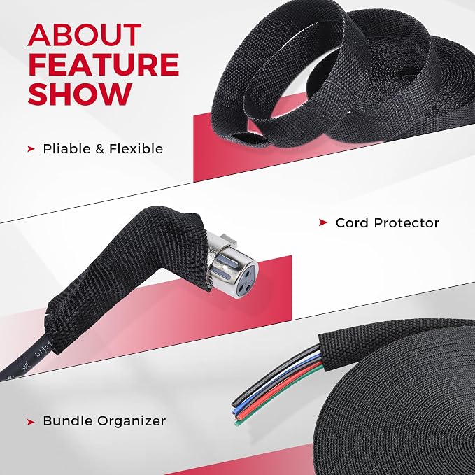 2 in 1 Heat Shrink Braided Sleeving Fabric Tubing-Ideal fit Irregular Shape - Image 4