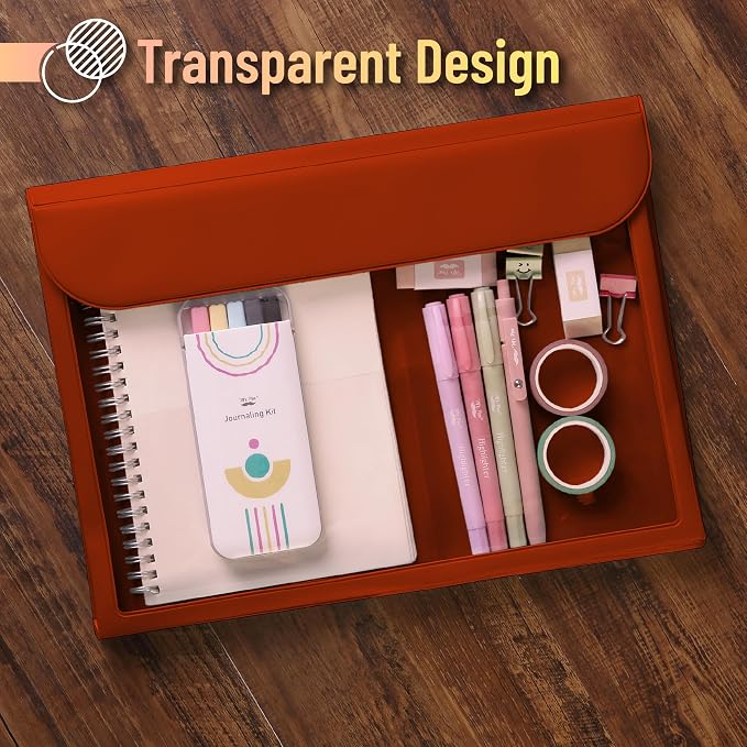 Mr. Pen Red Plastic File Folders - Image 3