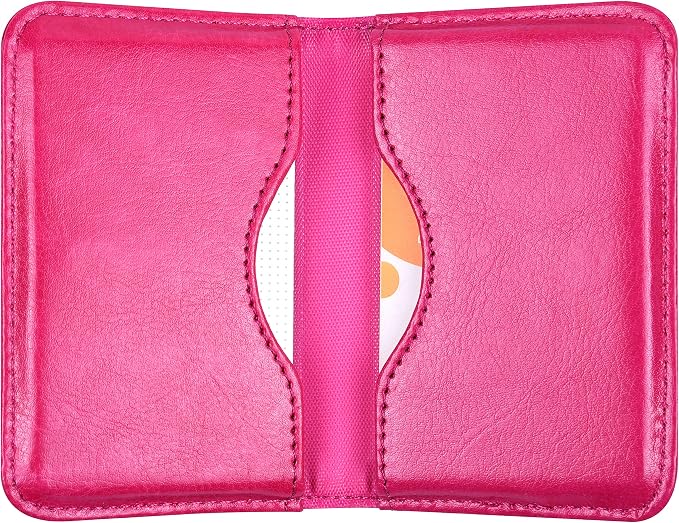 Wisdompro Business Card Holder, 2-Sided PU Leather Folio Name Card Holder by Wisdompro
