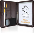 STYLIO Zipper Padfolio Portfolio Binder Organizer | Faux Leather Portfolio by Stylio