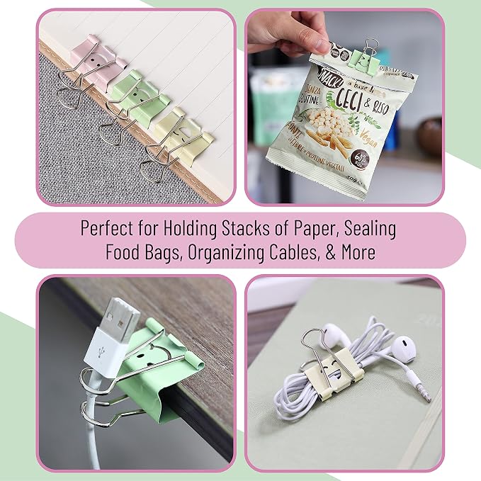 Mr. Pen- Cute Binder Clips, Bulk Paper Clamps - Image 5