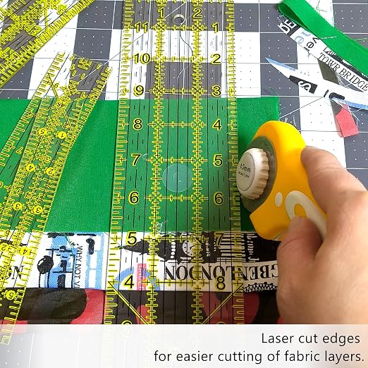 Sewing Ruler, 5 Piece Quilting Rulers, 3 x17 Inch, 1.5 x17 Inch, 3 x12 Inch - Image 6