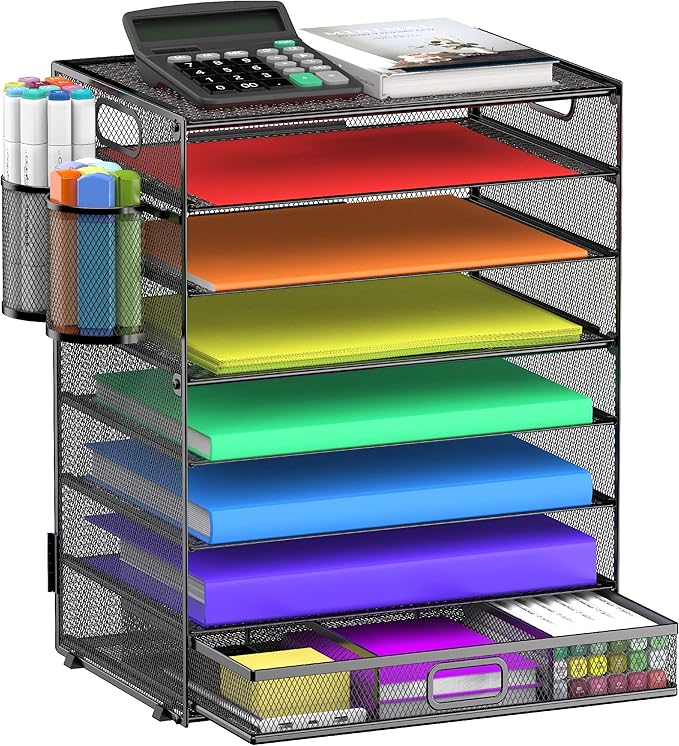 8 Tier Paper Letter Tray Organizer by GoldOrcle