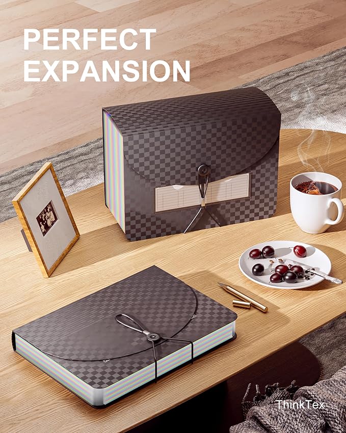 ThinkTex Accordion File Organizer, 26 Pockets Expanding File Folders, Monthly - Image 3