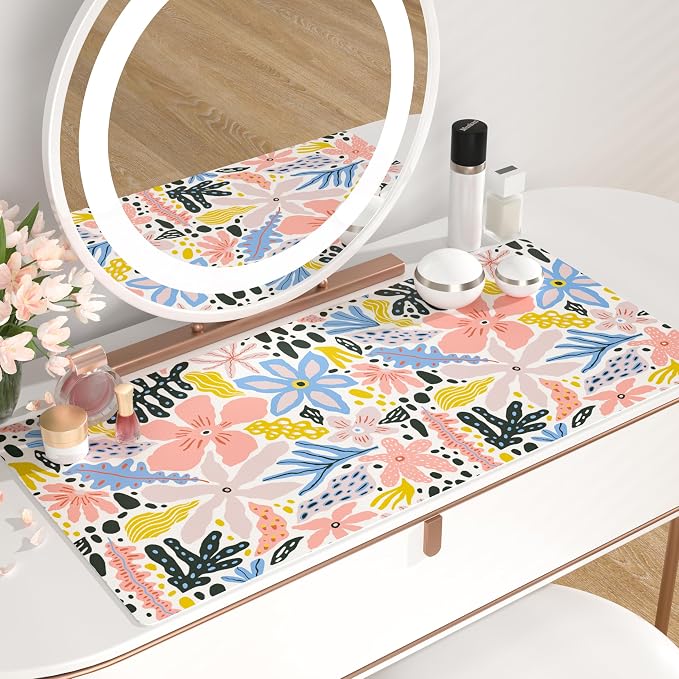 QiyI Floral Large Mouse Pad, Cute Desk Mat - Image 6