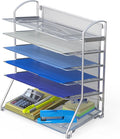 Simple Houseware 6-Tier Sliding File Organizer, Desk Letter Tray by SimpleHouseware